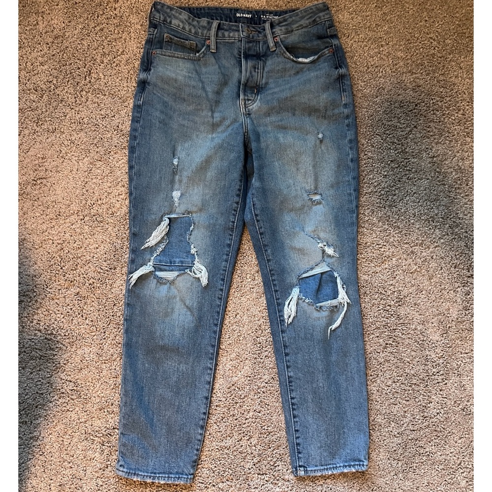 Old Navy "OG Straight" Distressed Jeans.
